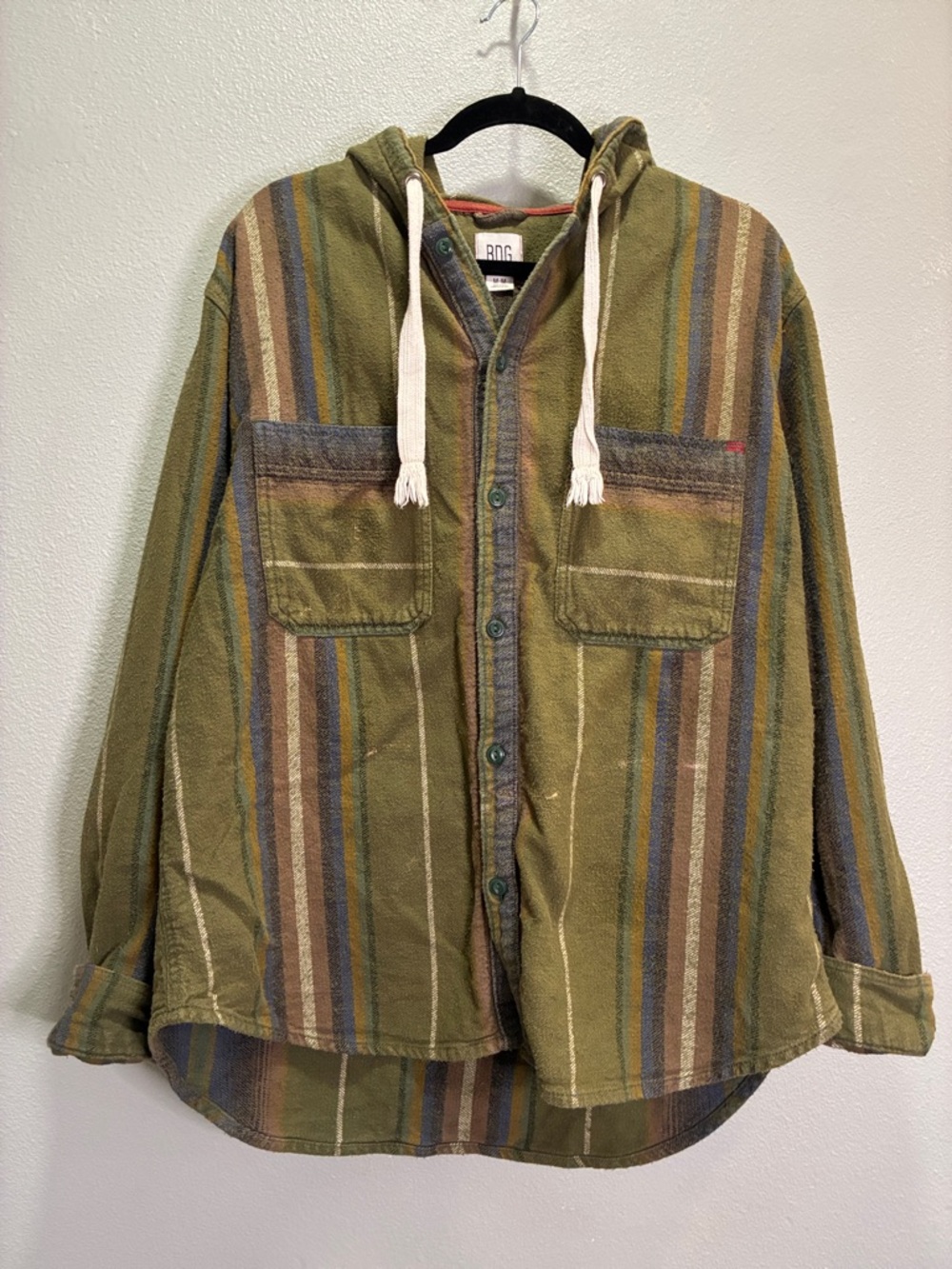 Striped Hooded Shacket | Oversized Cozy Layer Beach Bonfire Jacket